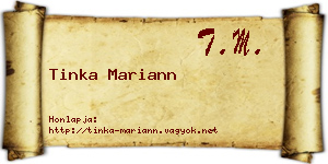 Tinka Mariann névjegykártya